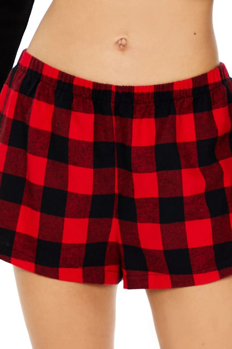 Buffalo Plaid Pajama Shorts - Image 5