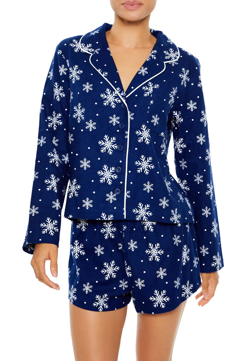 Snowflake Shirt & Shorts Pajama Set - Image 2
