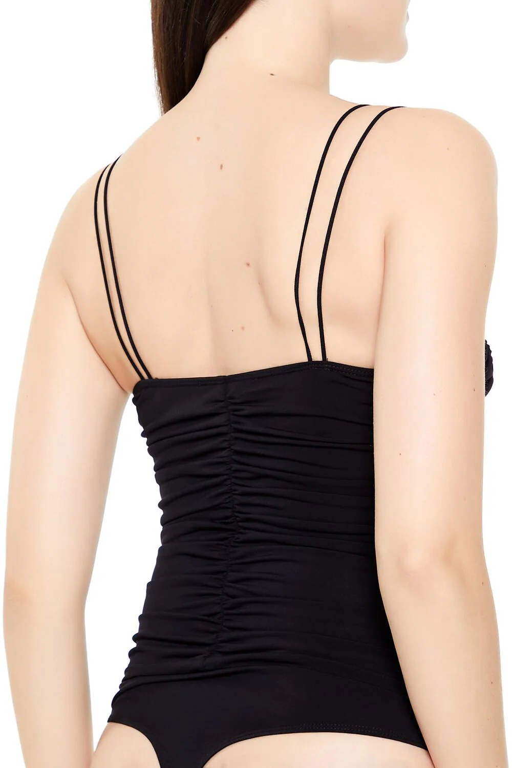 Lace-Trim Ruched Bodysuit - Image 5