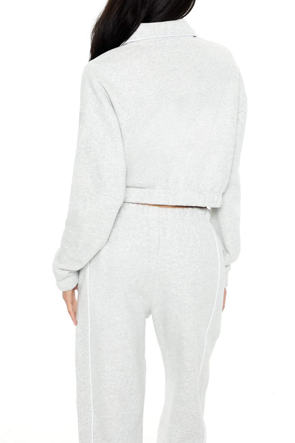 Cropped Fleece Rosette Pullover - Image 5