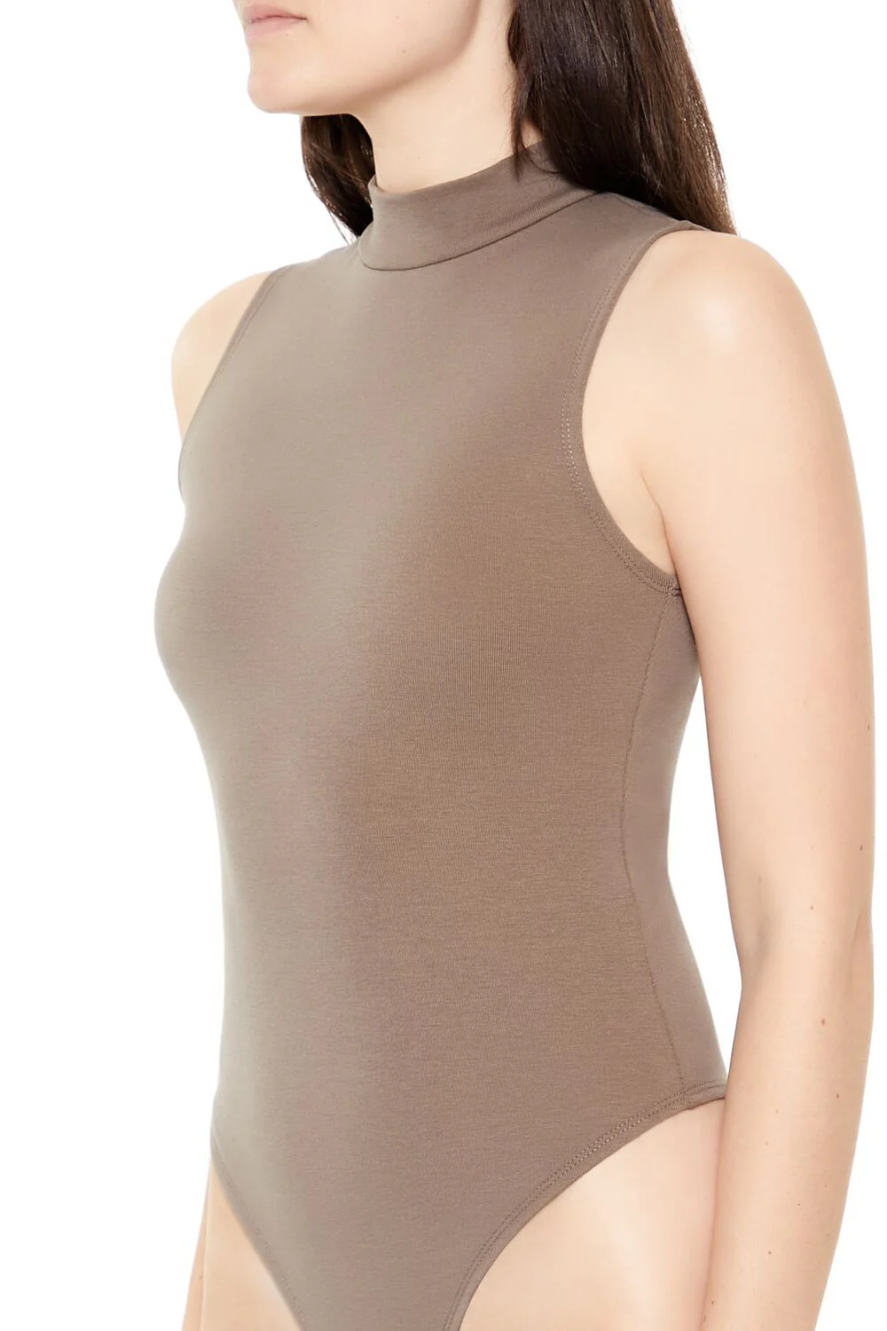 Mock Neck Thong Bodysuit - Image 4