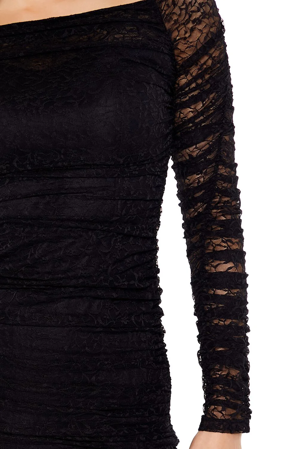 Lace Off-the-Shoulder Mini Dress - Image 5