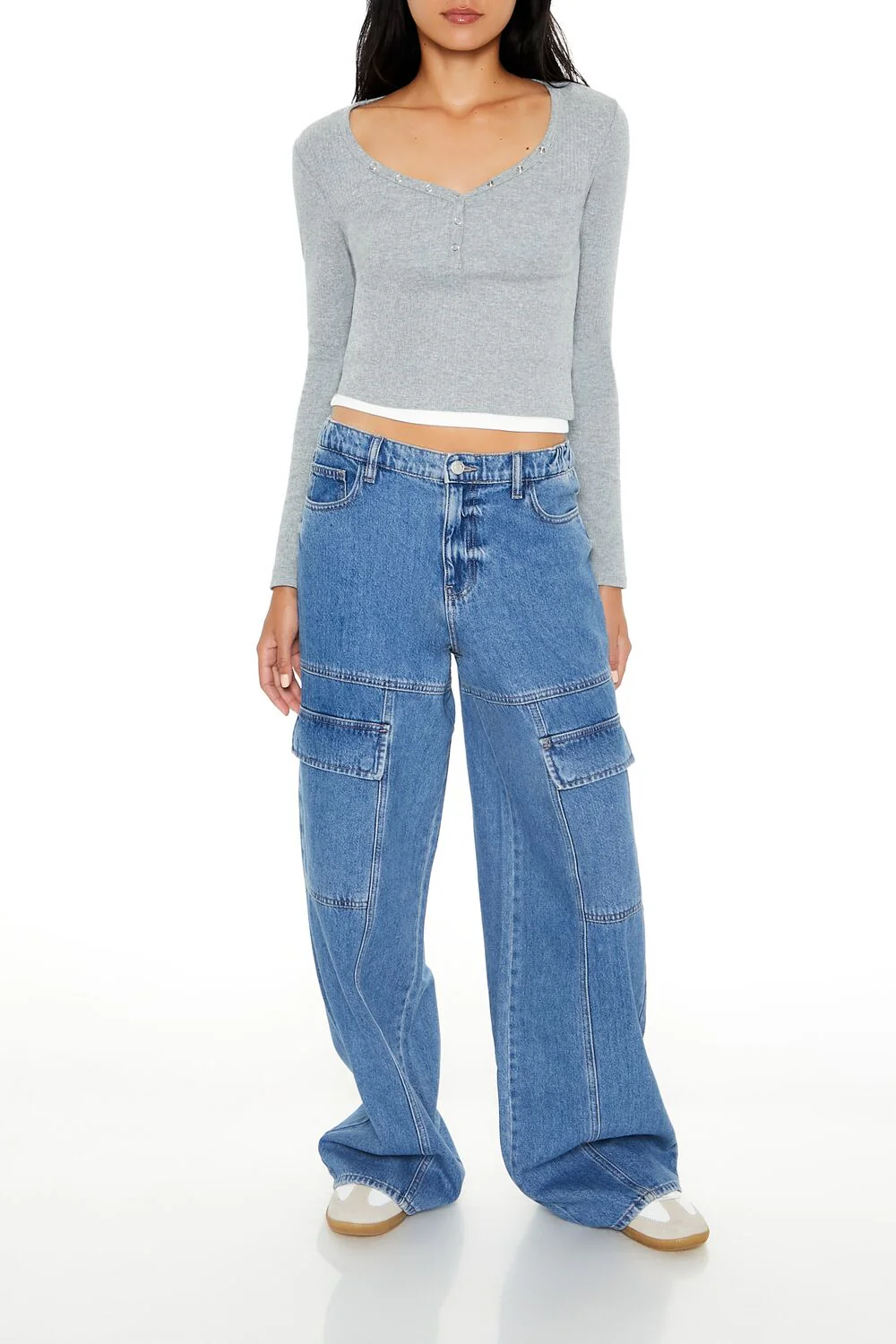 Layered Henley Combo Top - Image 2