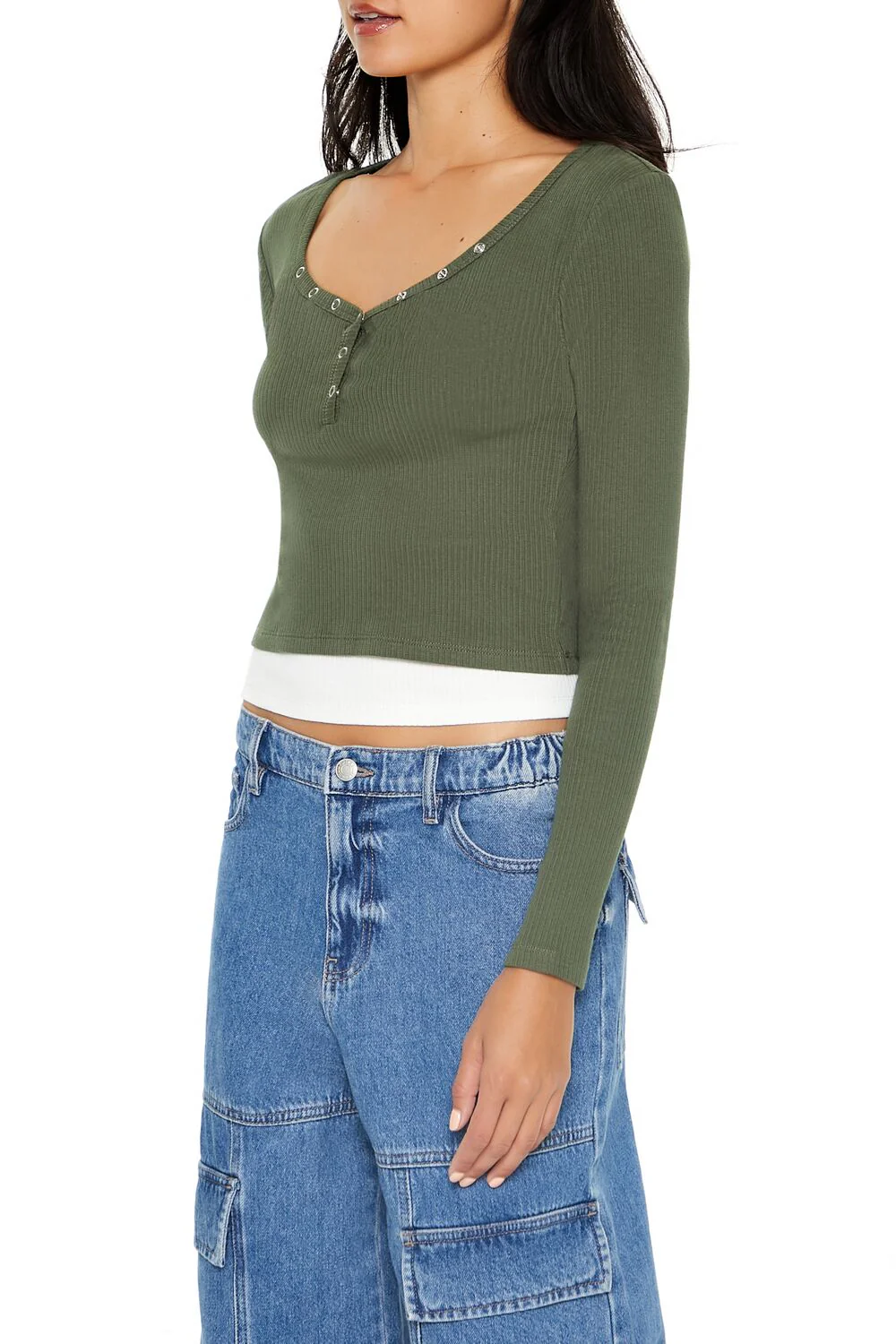 Layered Henley Combo Top - Image 9