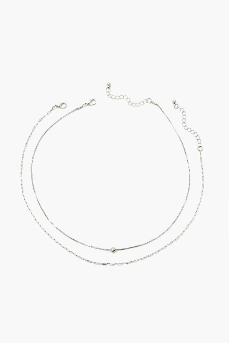 Box & Anchor Chain Necklace Set - Image 4