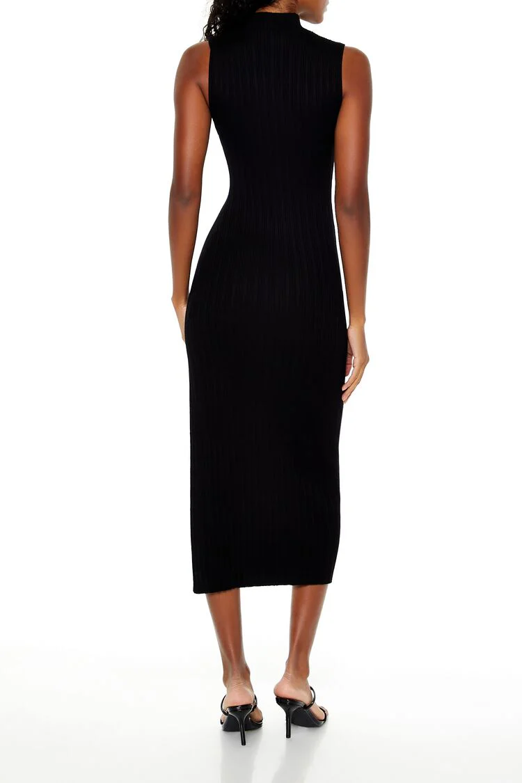 Mock Neck Midi Sweater Dress - Image 4