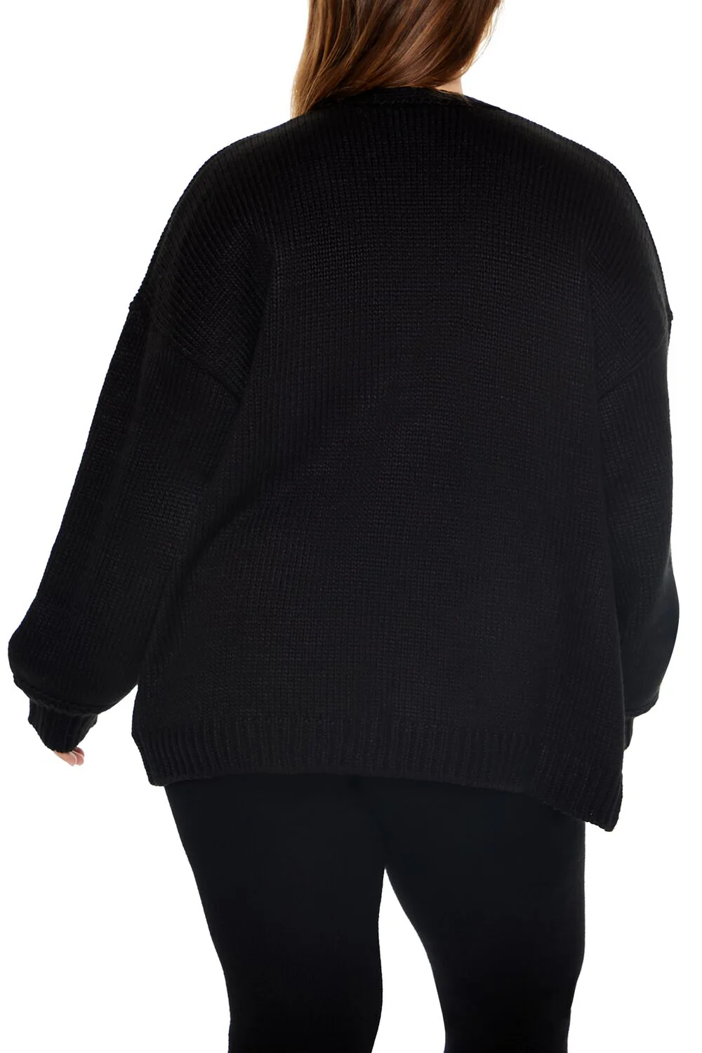 Plus Size Open-Front Cardigan Sweater - Image 5