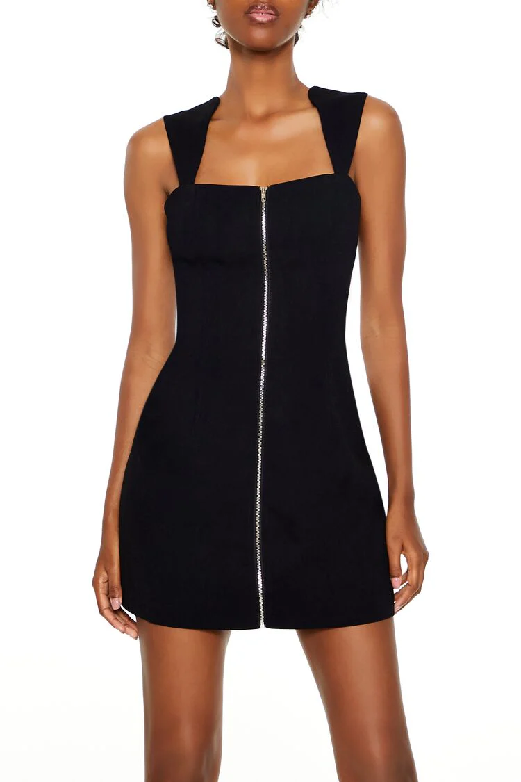 Bodycon Zip-Up Mini Dress - Image 2