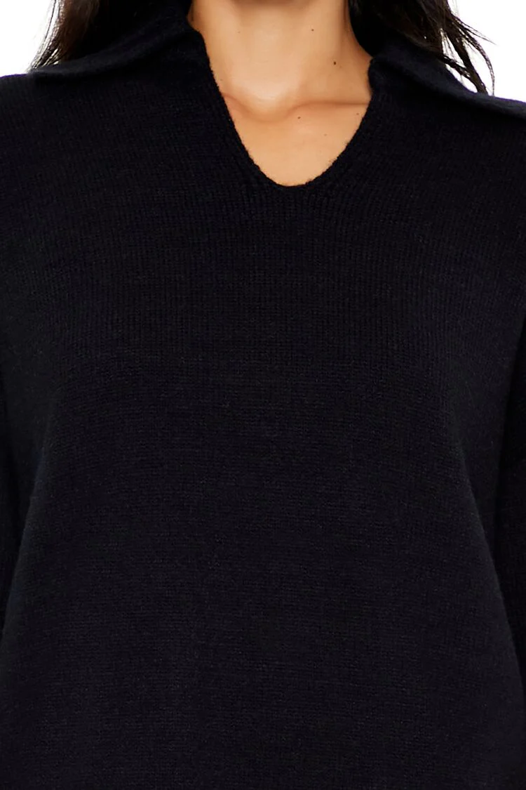 Pleated Combo Sweater Dress - Image 2