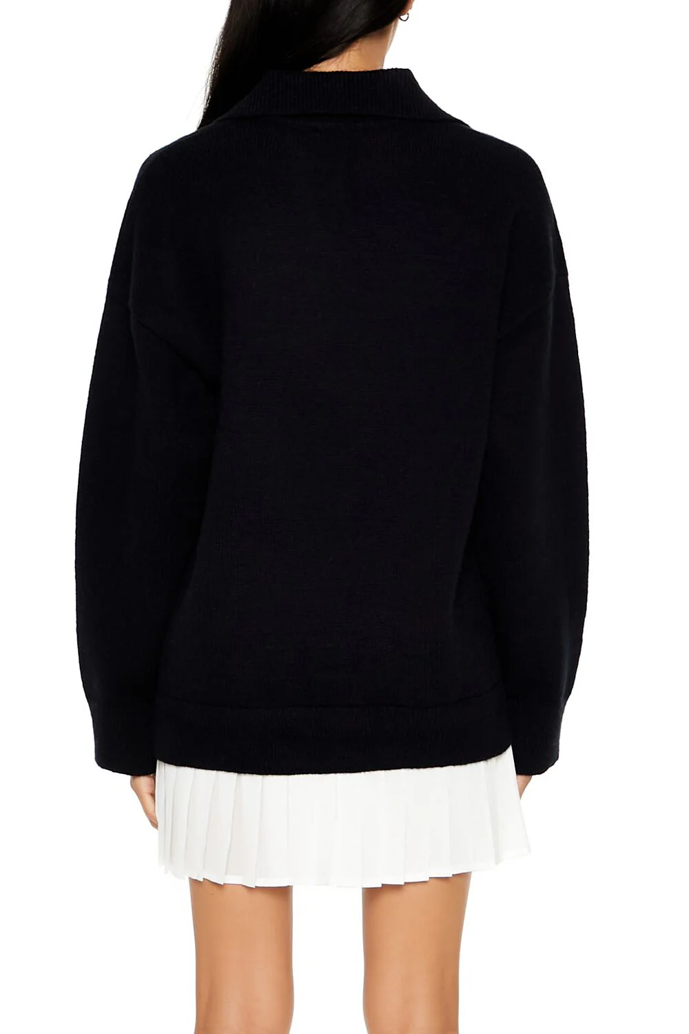 Pleated Combo Sweater Dress - Image 4