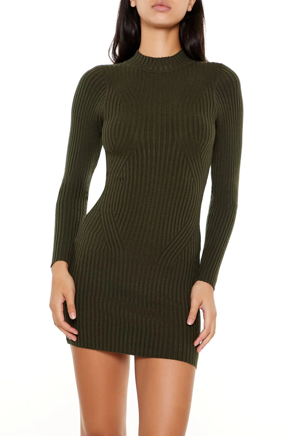 Bodycon Mini Sweater Dress - Image 7