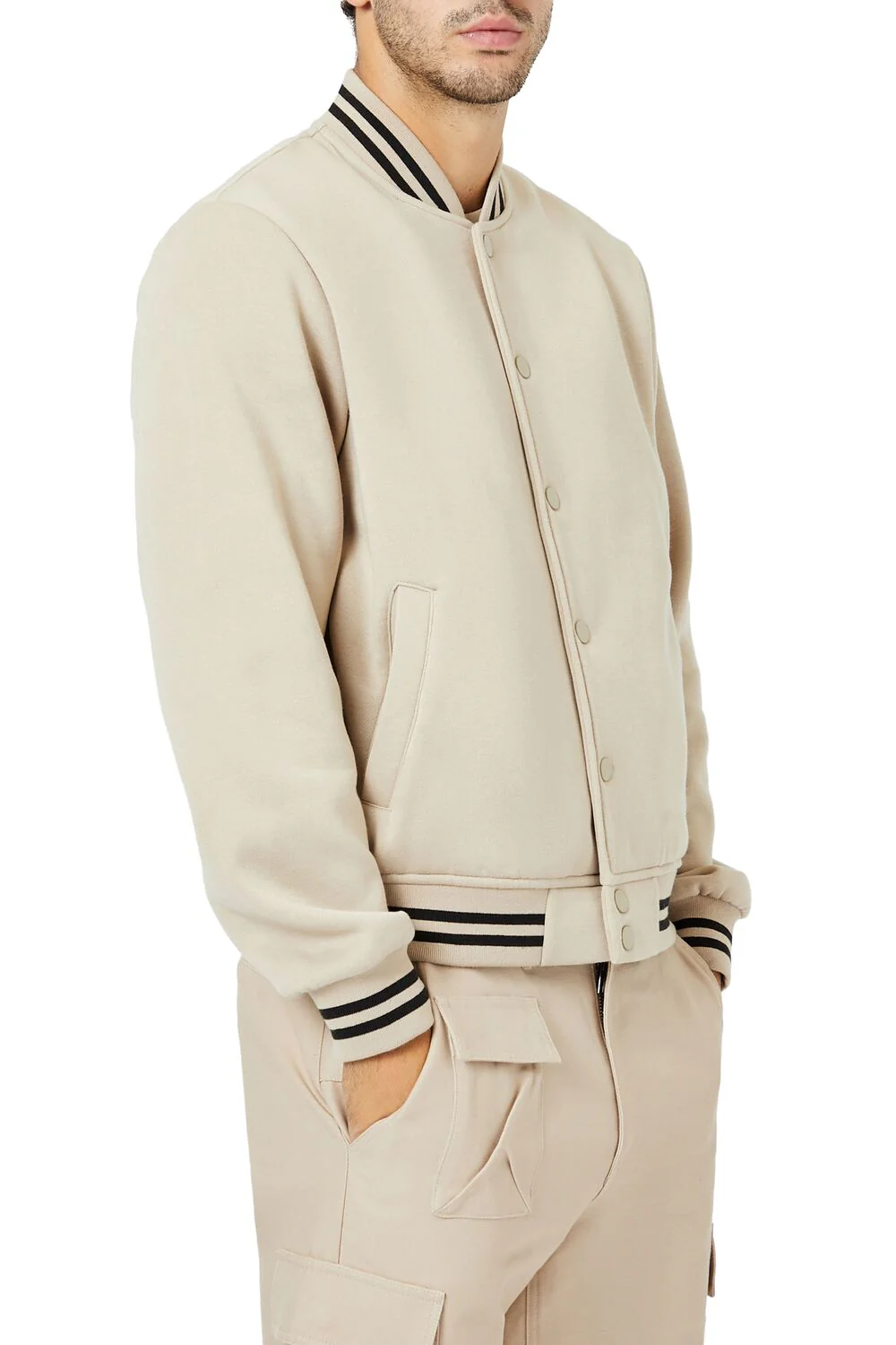 Varsity-Striped Bomber Jacket - Image 6