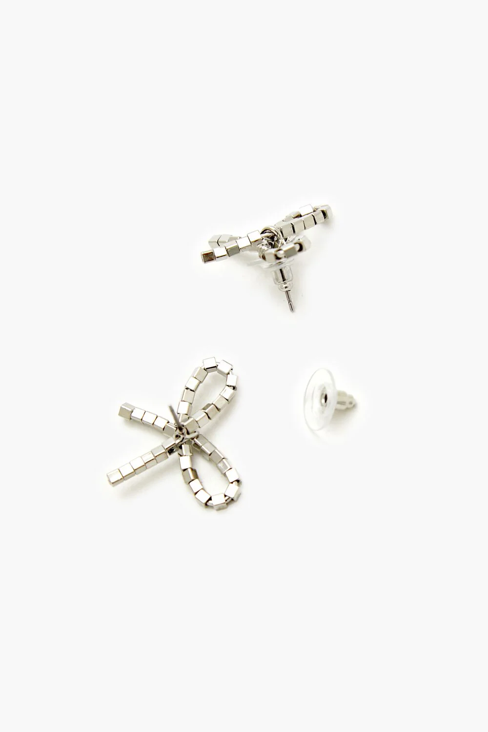 Beaded Bow Stud Earrings - Image 4