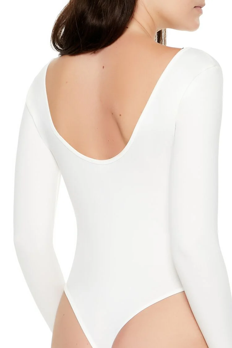 Seamless Thong V-Neck Bodysuit - Image 35