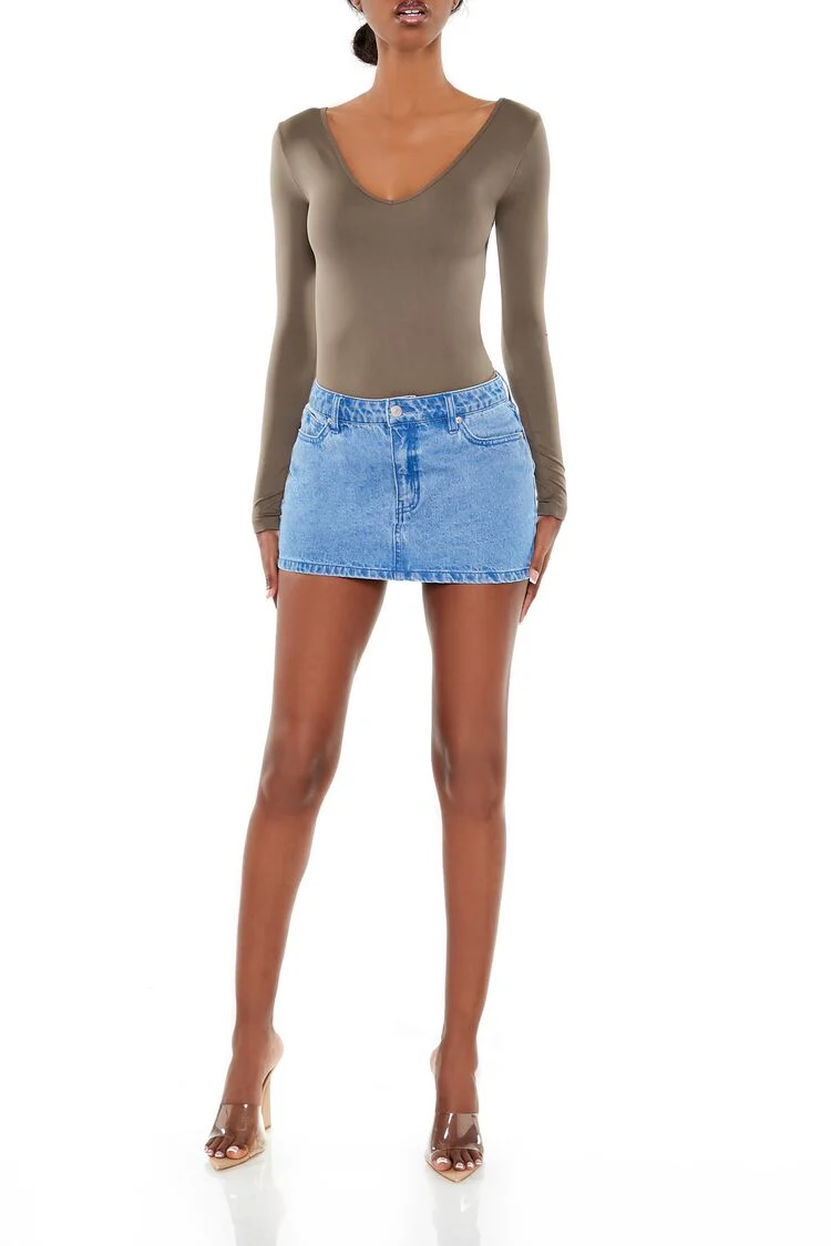 Seamless Thong V-Neck Bodysuit - Image 6