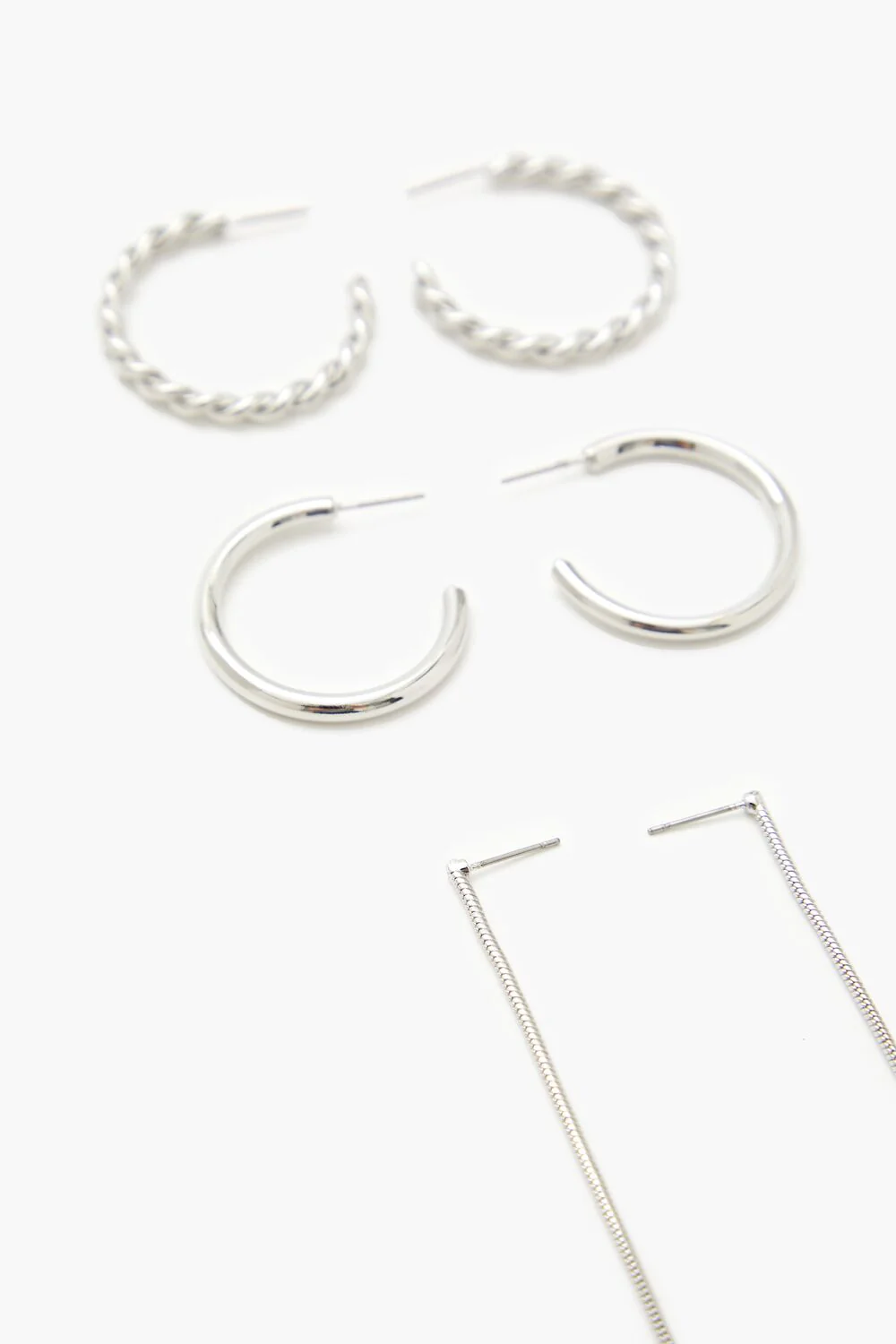 Twisted Hoop & Duster Earring Set - Image 2