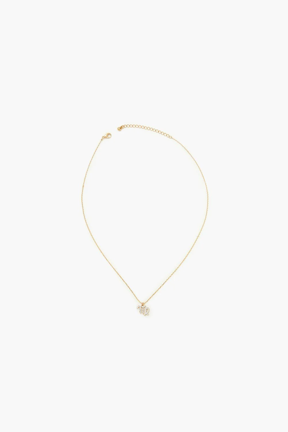 Rhinestone Zodiac Charm Necklace - Image 5