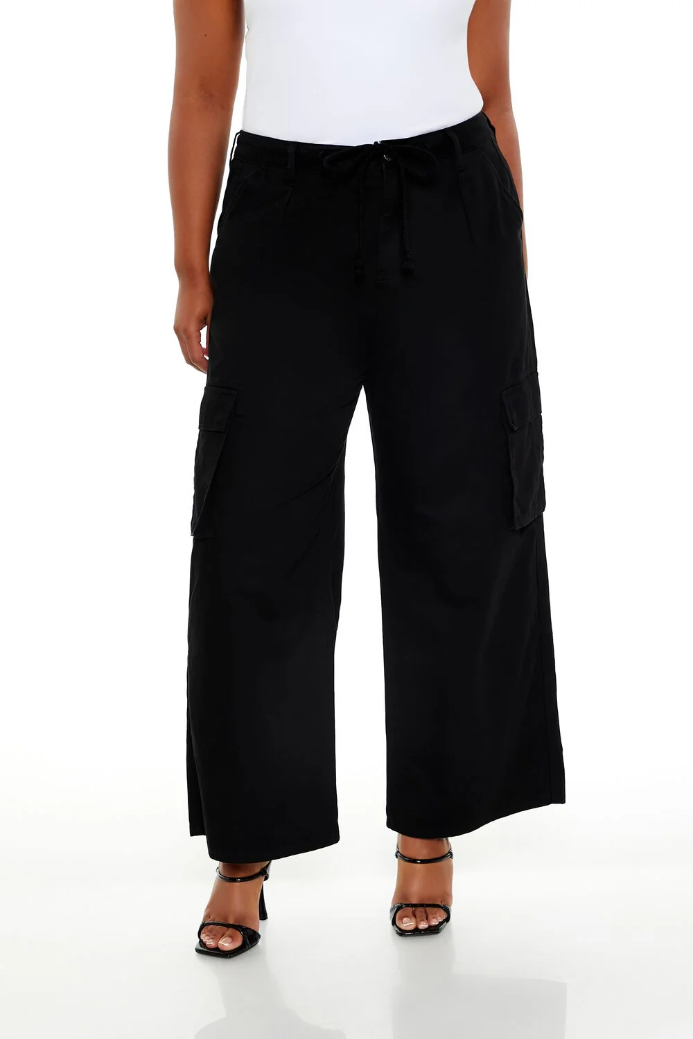Plus Size Twill Cargo Pants - Image 2