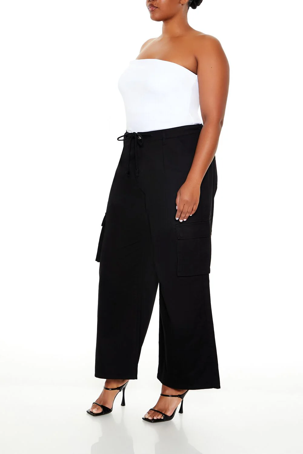 Plus Size Twill Cargo Pants - Image 3