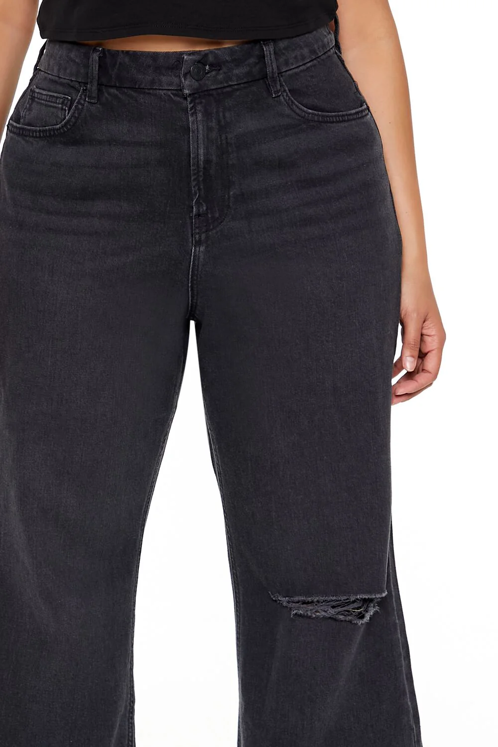 Plus Size Destroyed High-Rise Jeans - Image 5