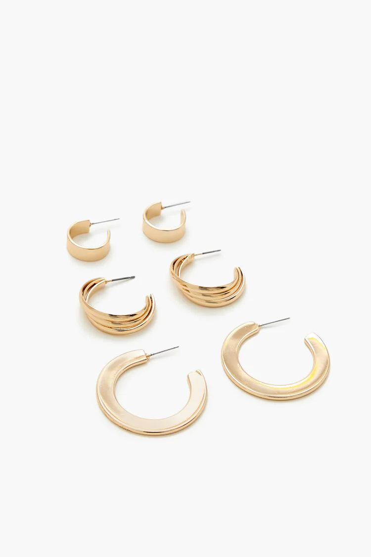 Smooth Multi-Hoop Earring Set - Image 2