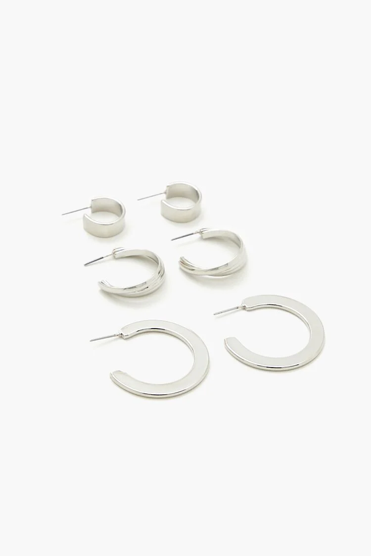 Smooth Multi-Hoop Earring Set - Image 4