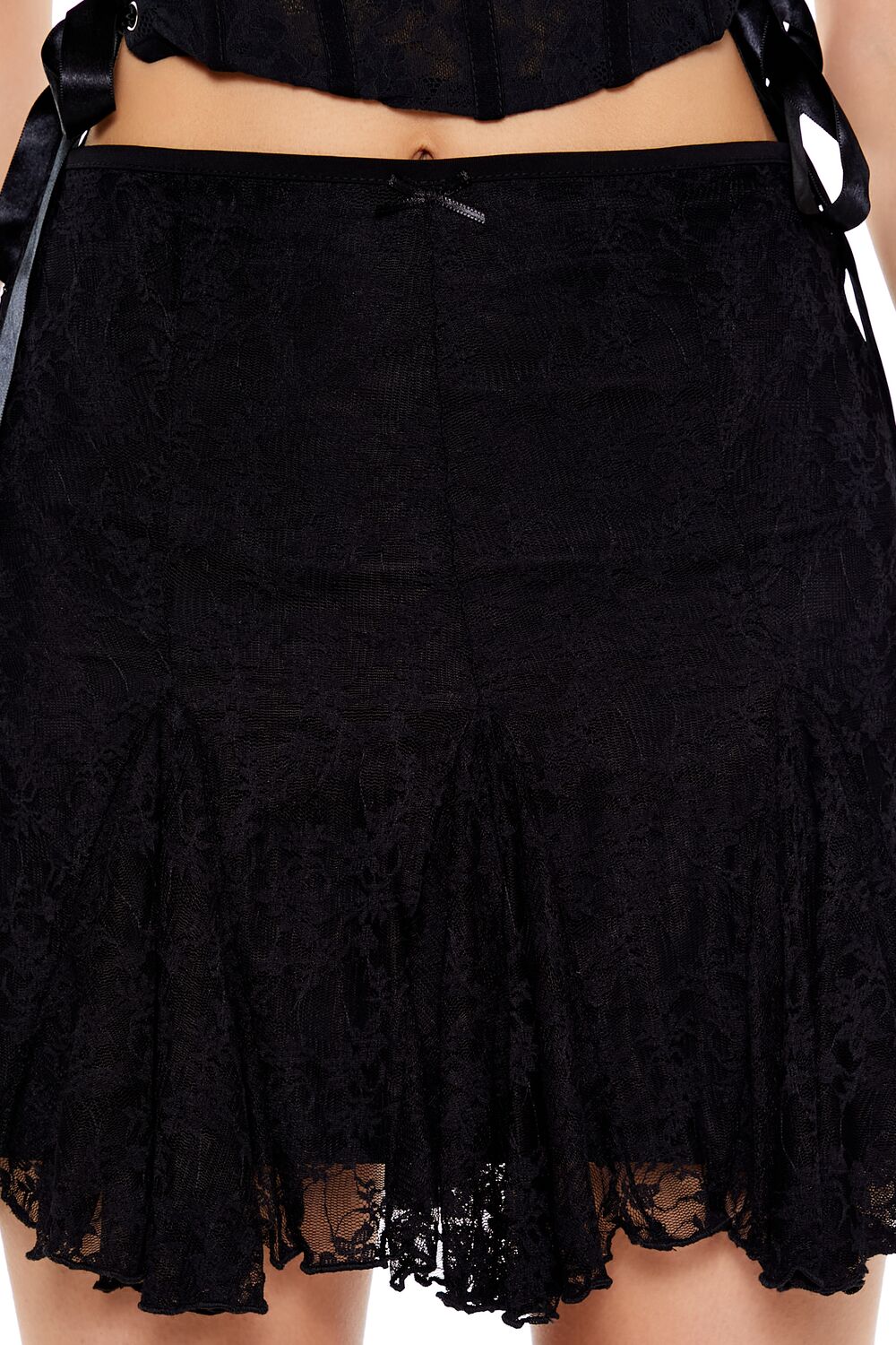 Lace Godet A-Line Mini Skirt - Image 5