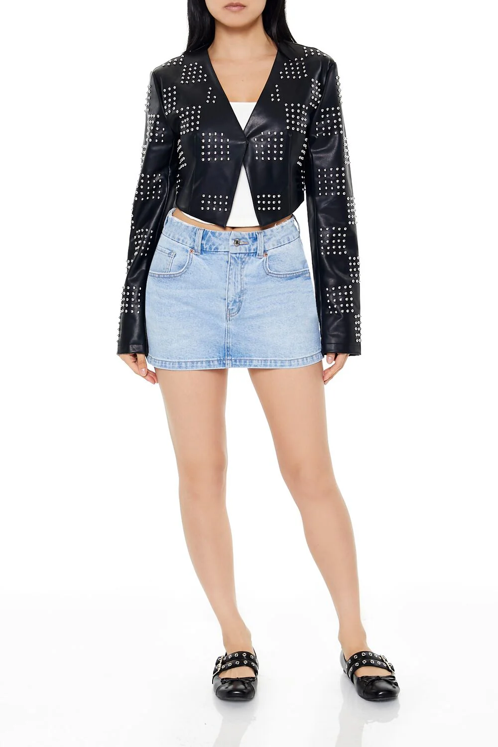 Studded Checkered Jacket - Image 2