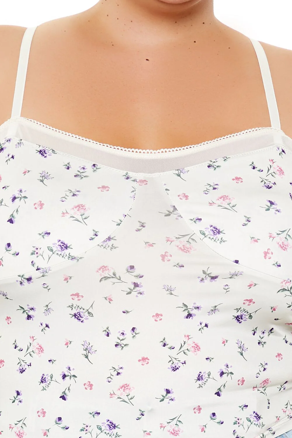 Plus Size Ditsy Floral Print Cami - Image 3