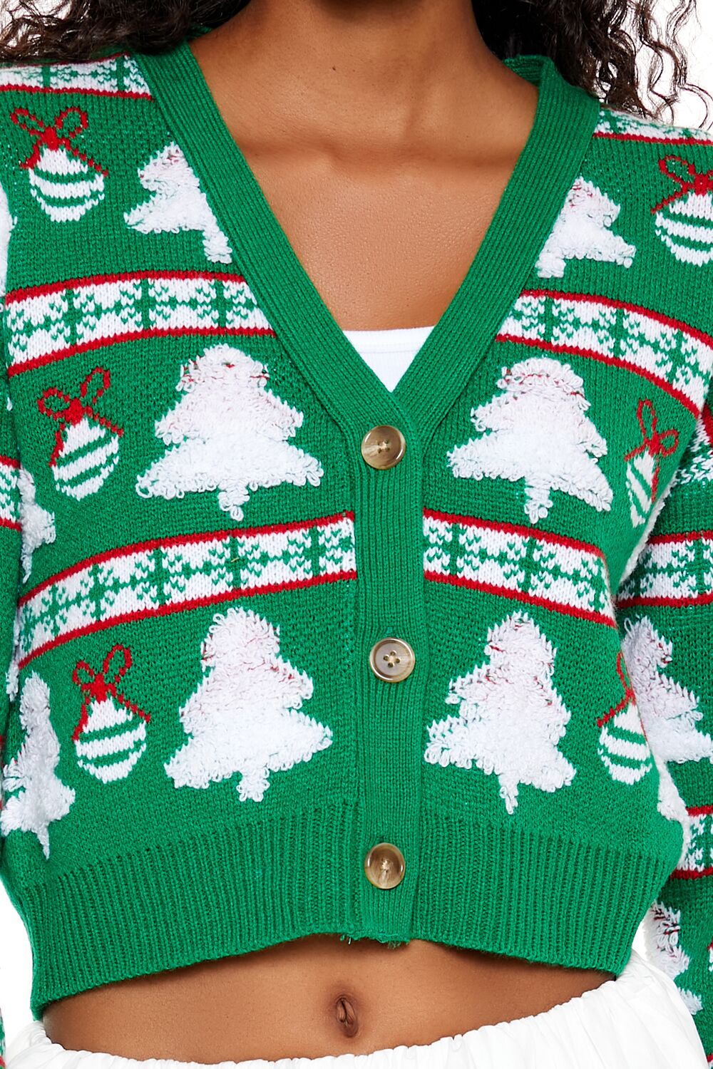 Christmas Tree Cardigan Sweater - Image 3