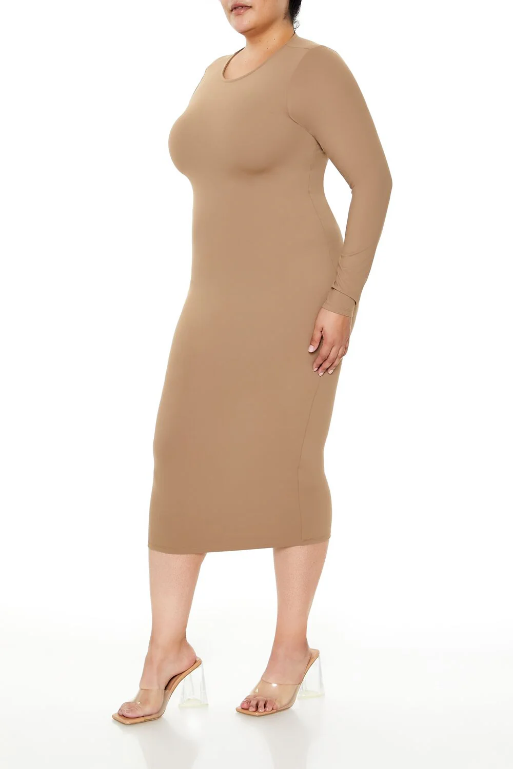 Plus Size Contour Sculpt Midi Dress - Image 3