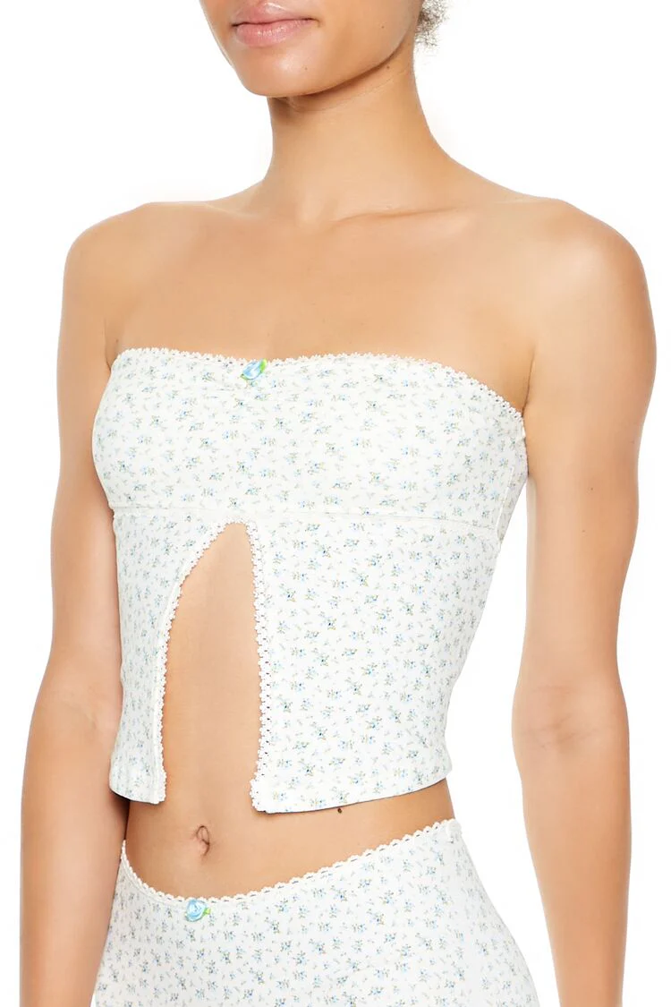 Seamless Floral Tube Top - Image 3