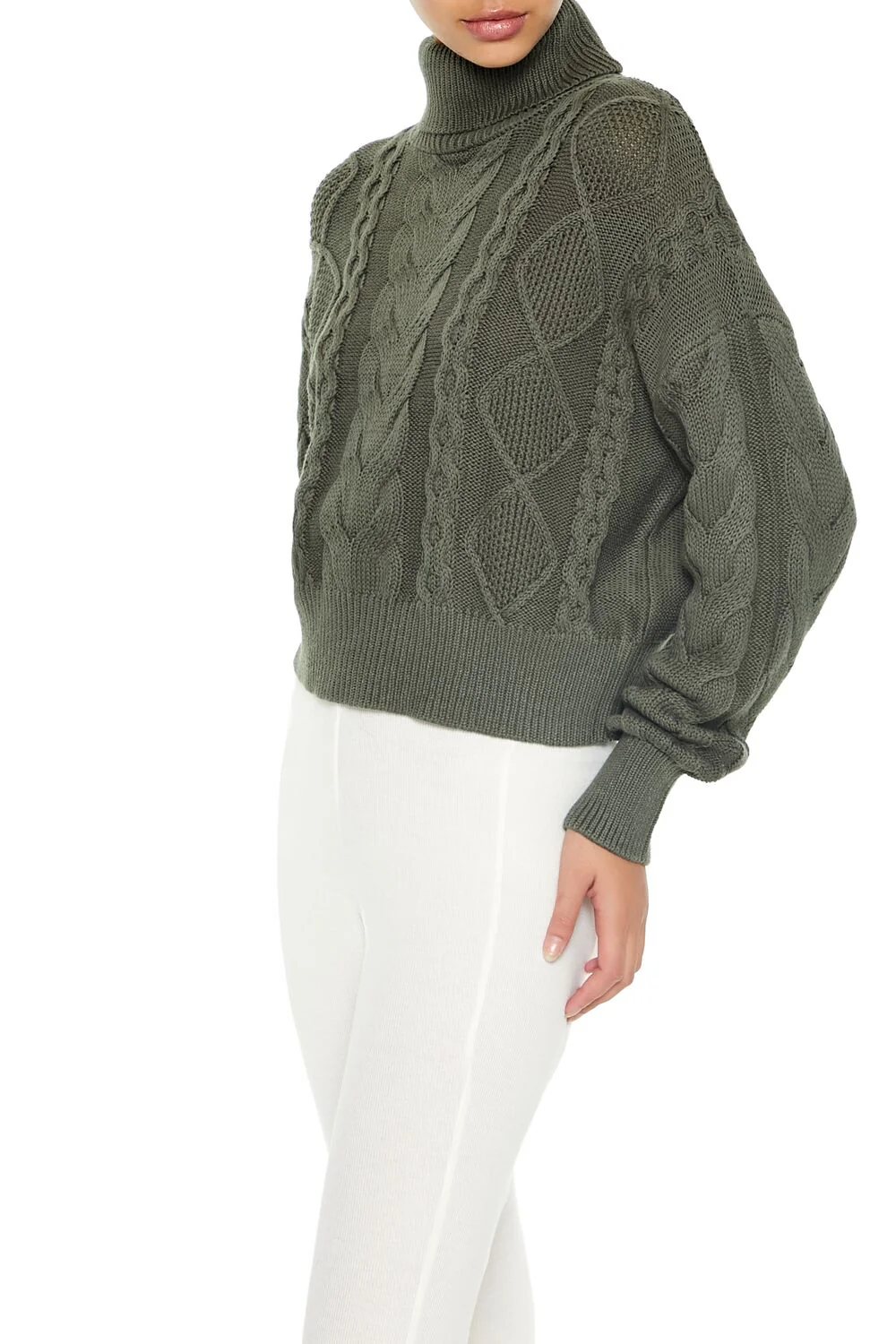 Cable Knit Turtleneck Sweater - Image 4
