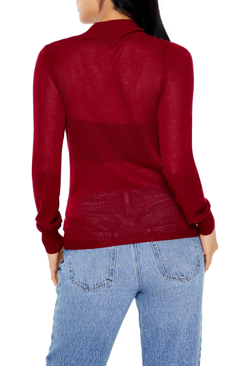 Fitted Mock Neck Sweater - Image 10