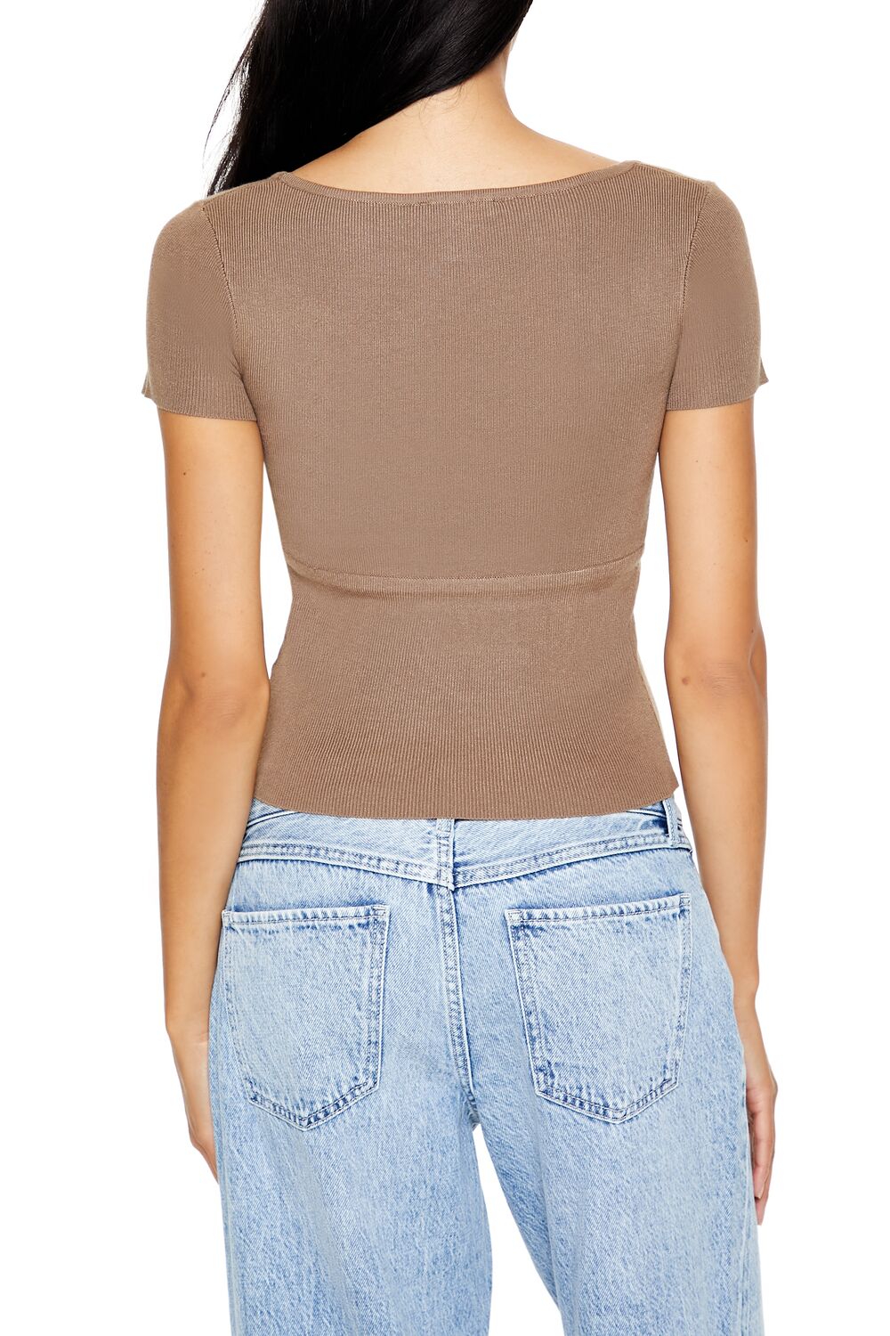 Ribbed Sweater-Knit Tee - Image 10