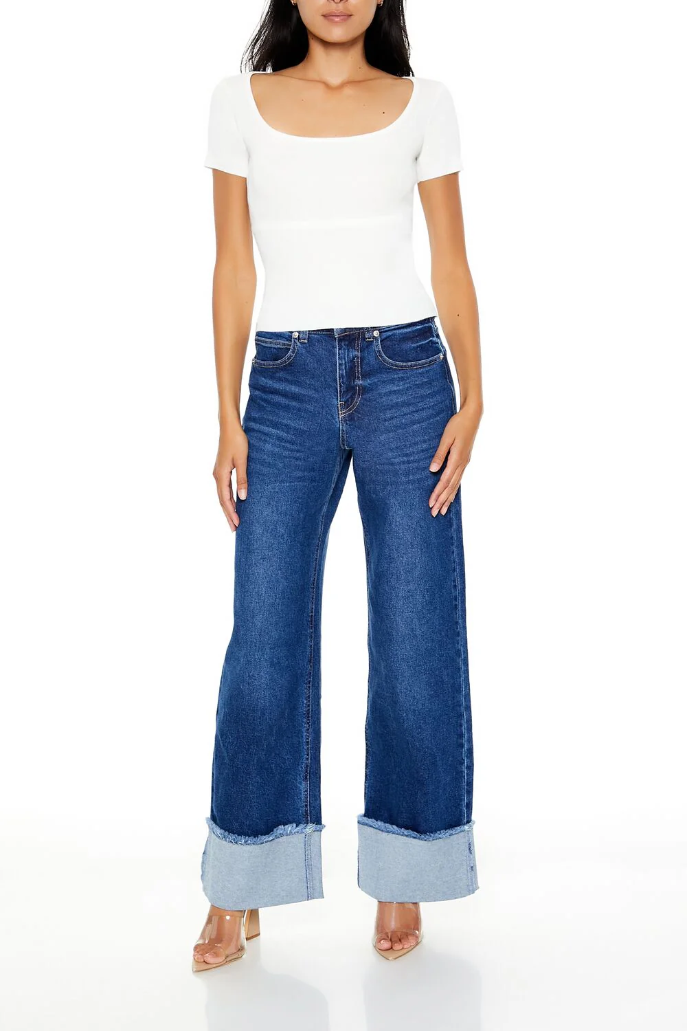 Ribbed Sweater-Knit Tee - Image 2