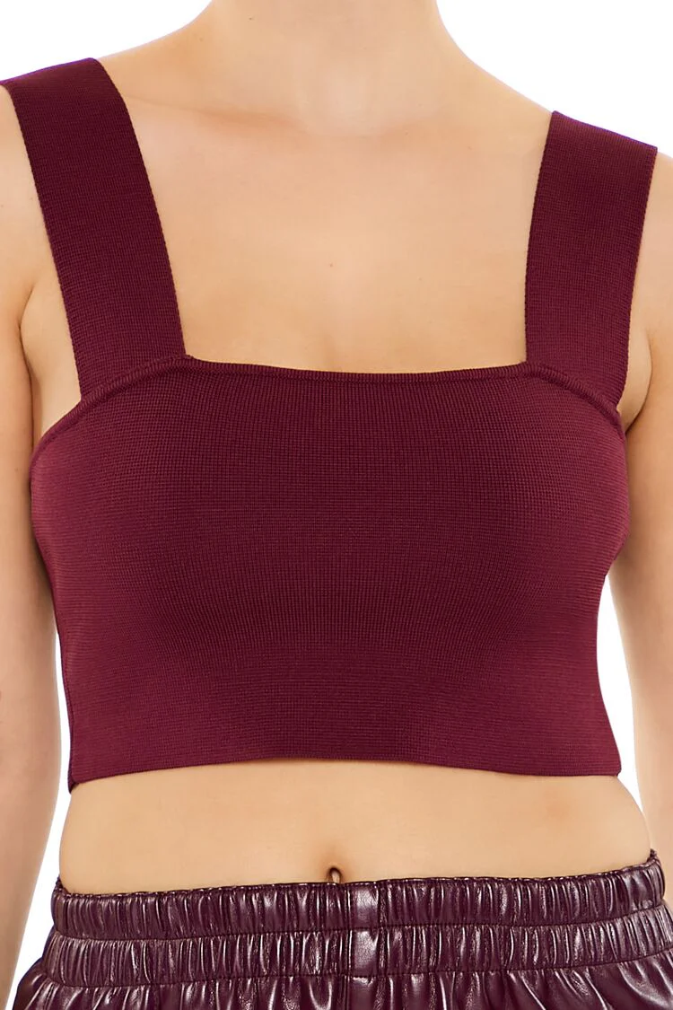 Sweater-Knit Crop Top - Image 3
