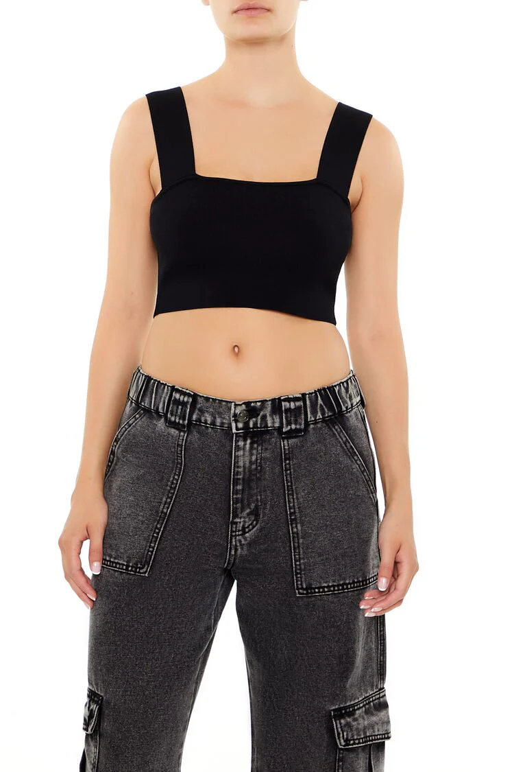 Sweater-Knit Crop Top - Image 6