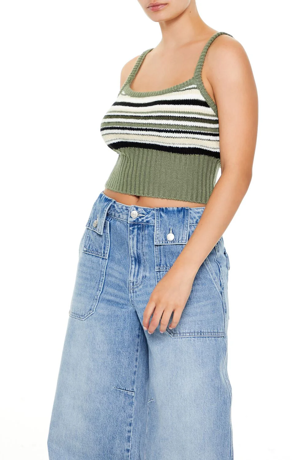 Striped Sweater-Knit Cami - Image 4