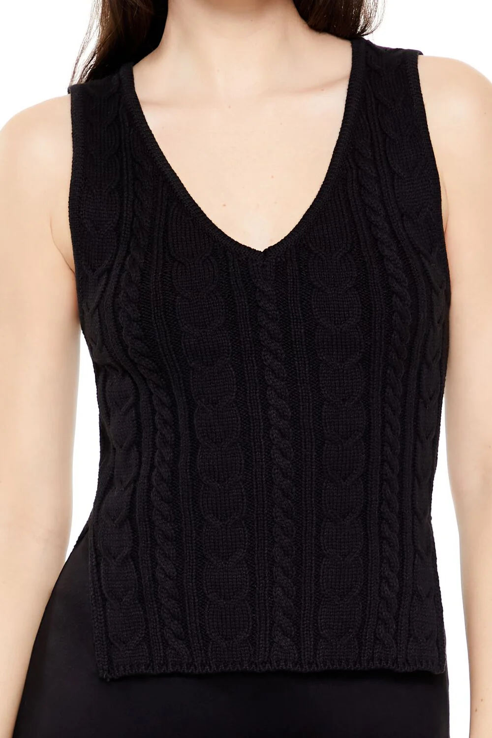 Cable Sweater-Knit Tank Top - Image 3