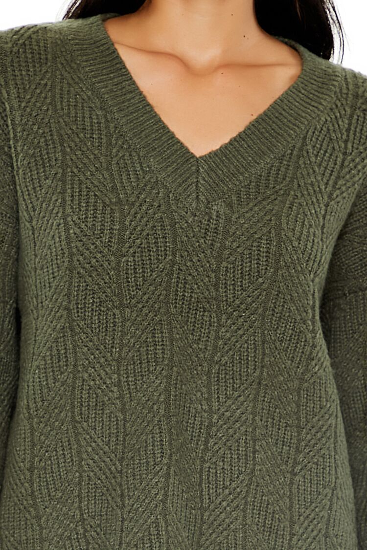 Geo V-Neck Drop-Sleeve Sweater - Image 13