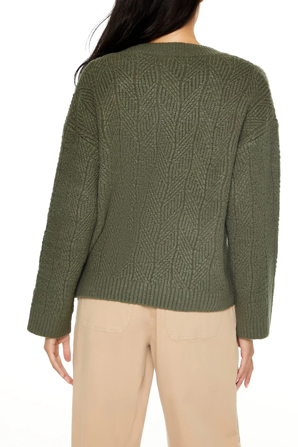 Geo V-Neck Drop-Sleeve Sweater - Image 15