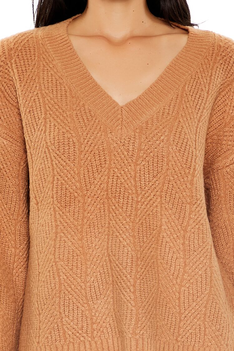 Geo V-Neck Drop-Sleeve Sweater - Image 3