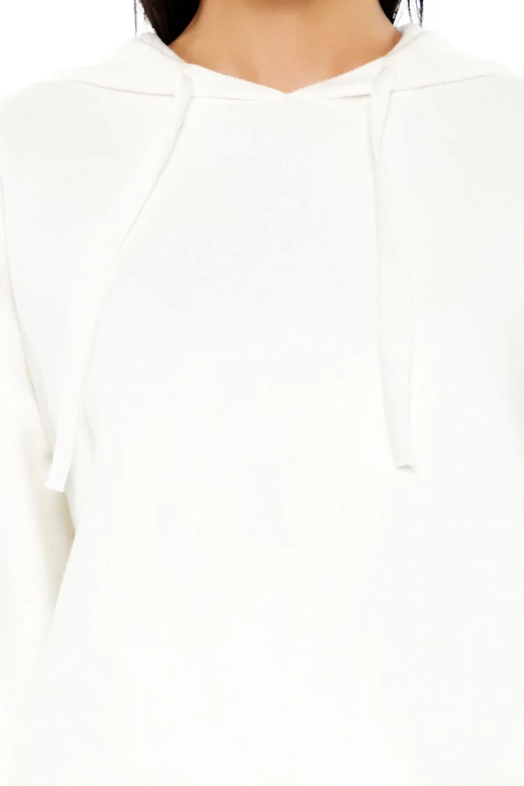 Sweater-Knit Drop-Sleeve Hoodie - Image 3