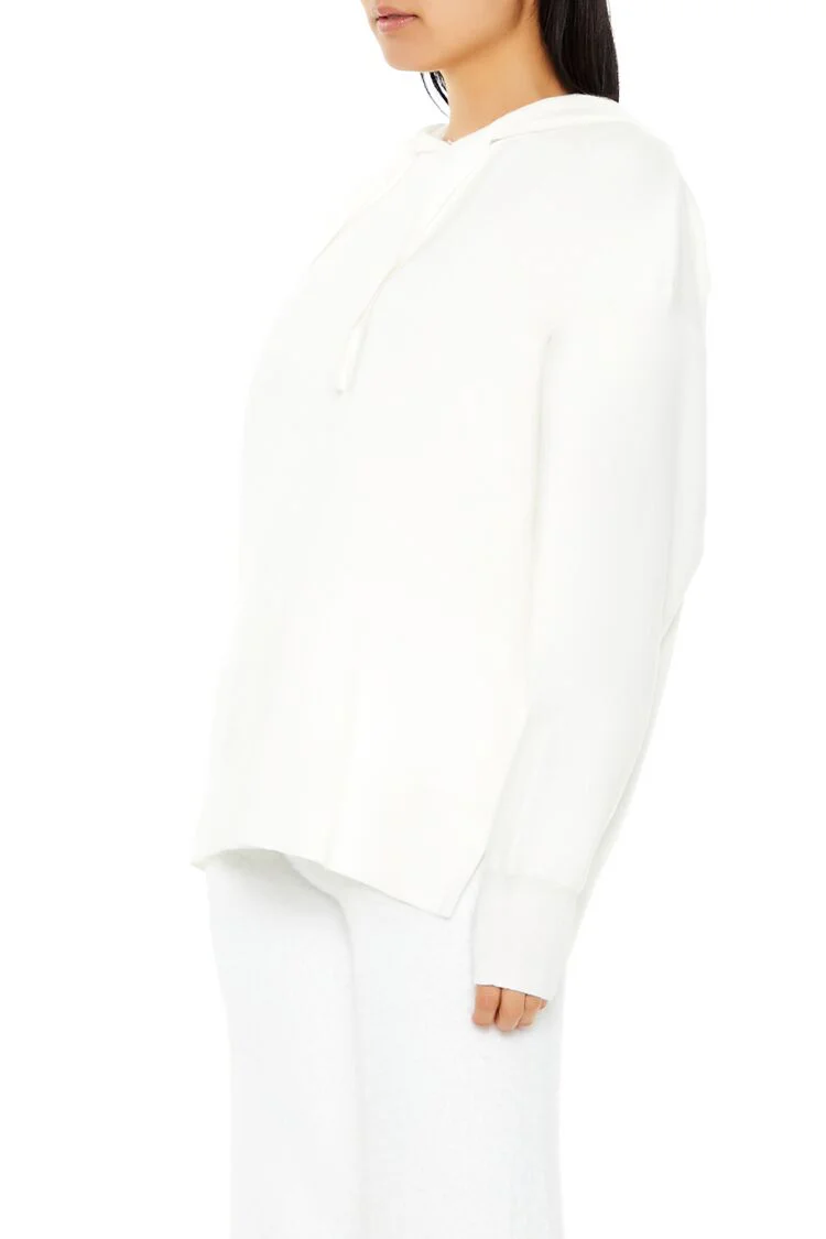 Sweater-Knit Drop-Sleeve Hoodie - Image 4