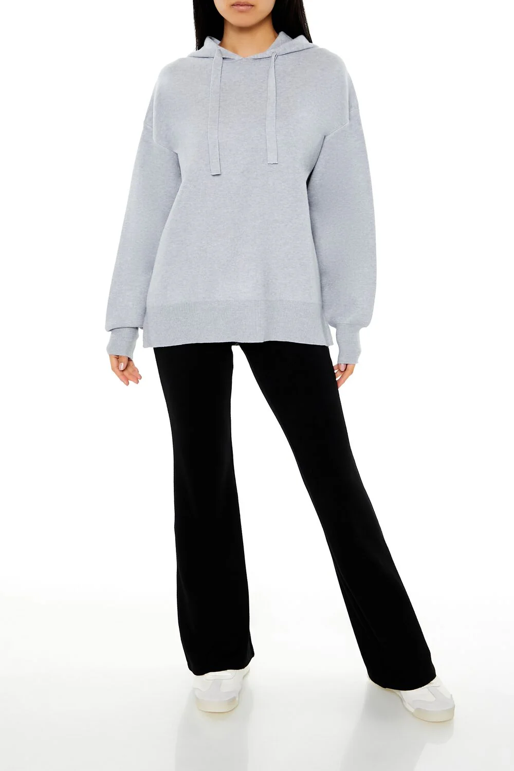 Sweater-Knit Drop-Sleeve Hoodie - Image 7
