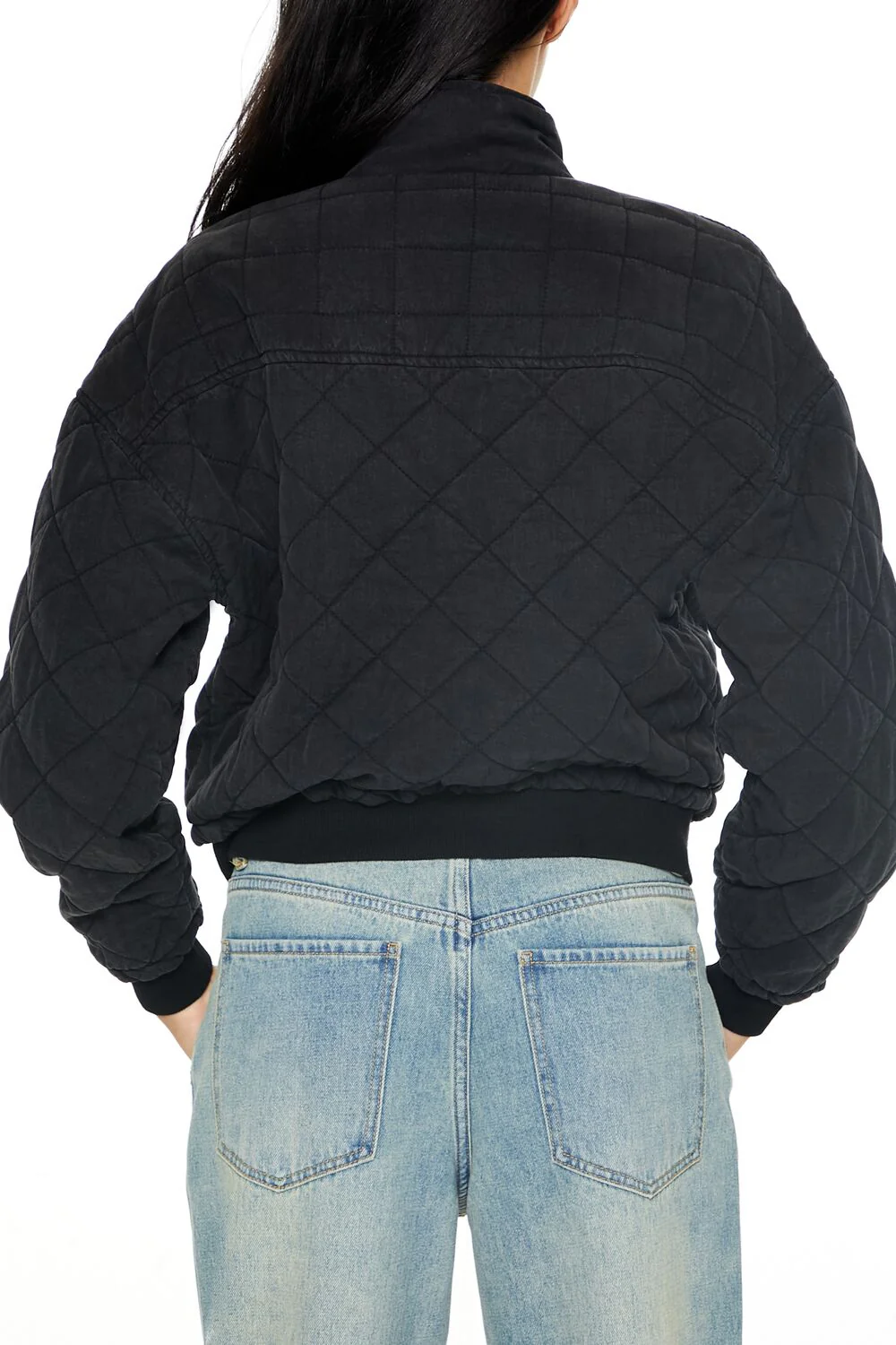 Quilted Zip-Up Bomber Jacket - Image 5
