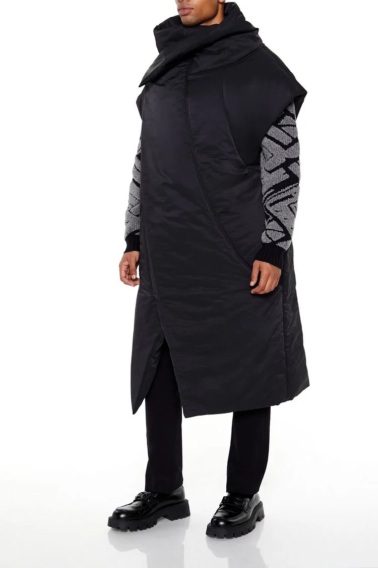 Longline Wrap Puffer Vest - Image 3