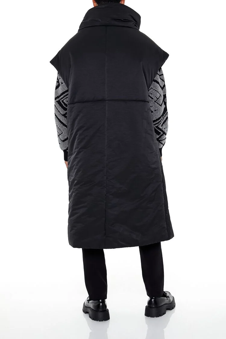 Longline Wrap Puffer Vest - Image 4