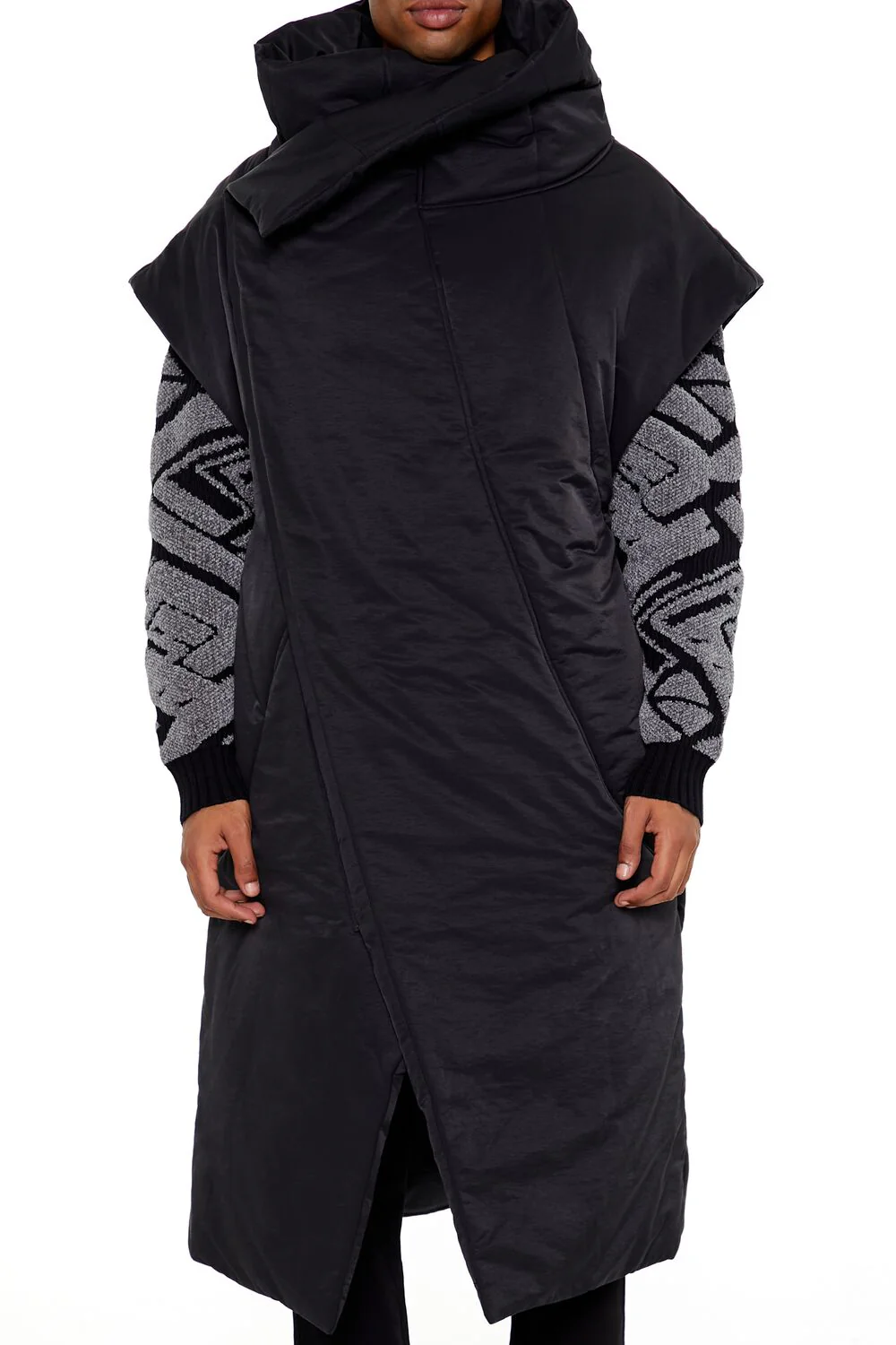 Longline Wrap Puffer Vest - Image 5
